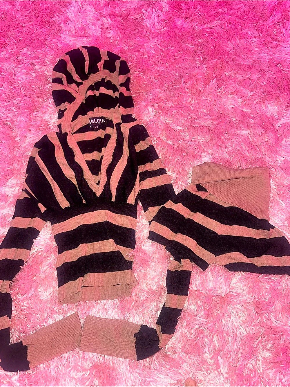 AM.GA Striped Sweater Shrug Size XS Like New